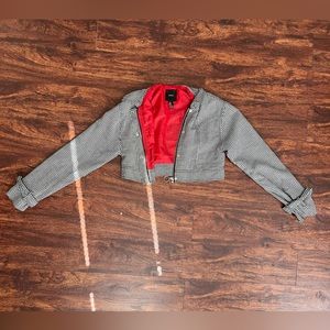 SZ SMALL Plaid Crop Jacket